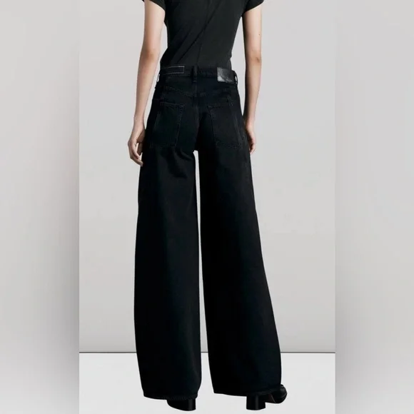 Rag and Bone Sofie Splice High-Rise Jean - Clean Highland Black size 24 - Picture 3 of 5